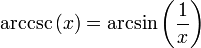 arccsc(x)