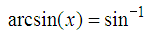 arcsin(x)