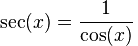 sec(x)